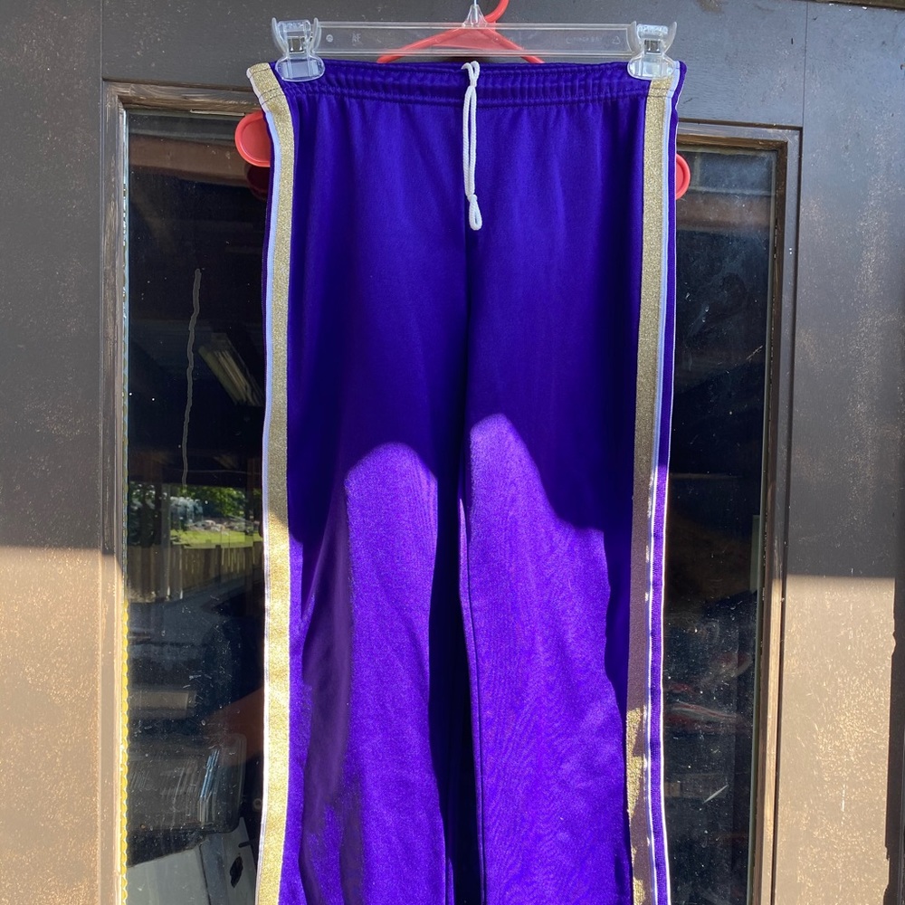 Varsity Women’s Purple/Gold Strip Workout Pant